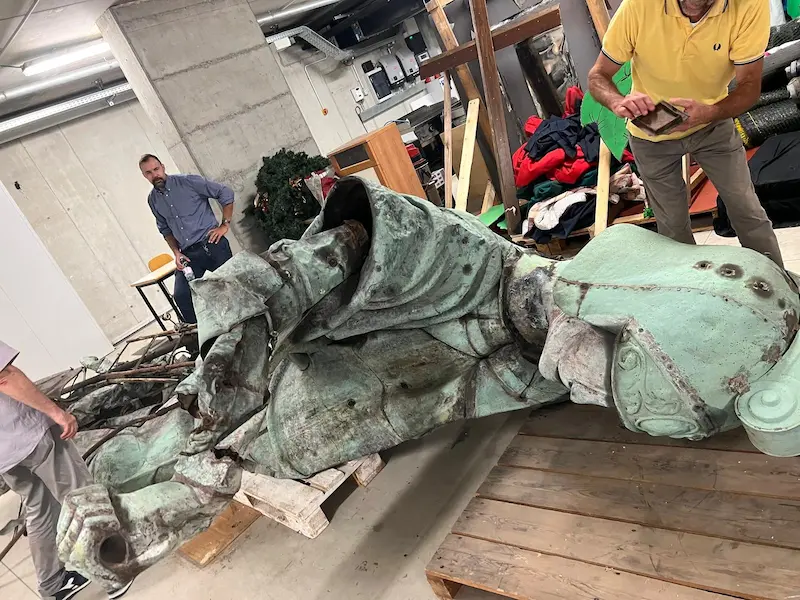 Consolidamento Campanile Treviolo - Bergamo - Inizio lavori di restauro