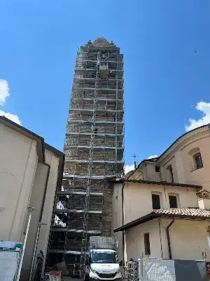Consolidamento Campanile Treviolo - Bergamo - Lavori in quota