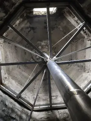 Consolidamento Campanile Treviolo - Bergamo - Posizionamento nuova statua