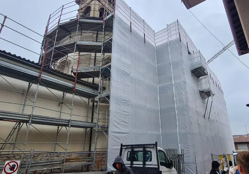 Consolidamento Chiesa di Solza - Bergamo - Inizio lavori di restauro