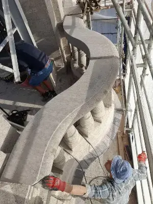 Consolidamento e ristrutturazione campanile - Alme - Bergamo - Installazione ponteggi e impalcature