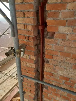 Consolidamento campanile Comun Nuovo - Bergamo - Lavori di recupero strutturale