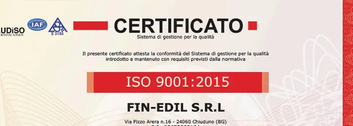Anteprima certificato ISO 9001